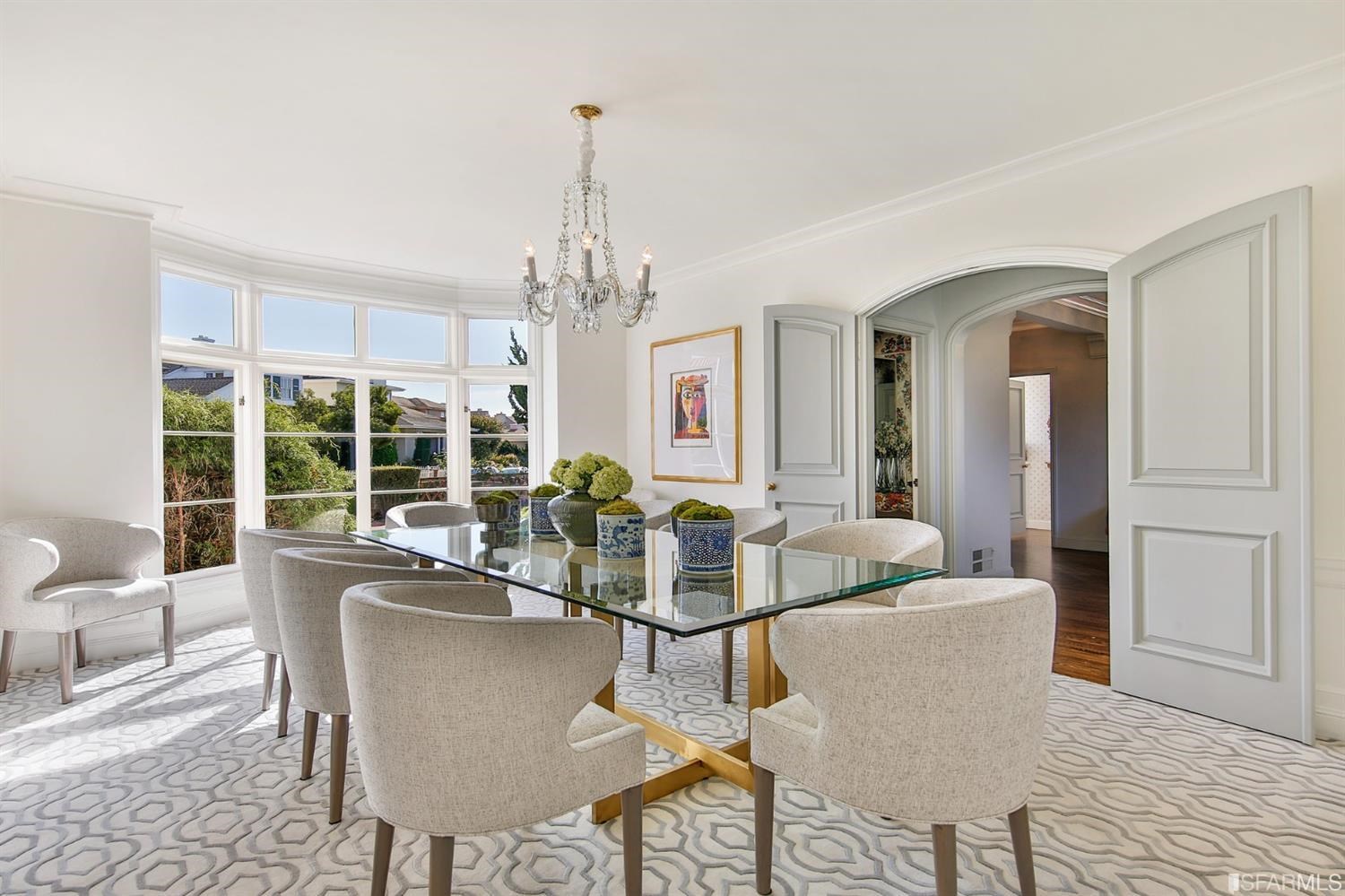 100 Stonecrest Drive San Francisco, CA 94132 - Photo 33 of 98 a dining room with furniture a chandelier and wooden floor