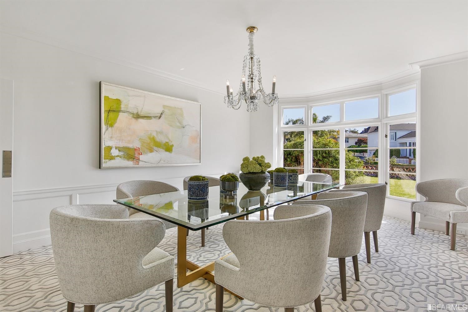 100 Stonecrest Drive San Francisco, CA 94132 - Photo 34 of 98 a dining room with furniture a chandelier and wooden floor