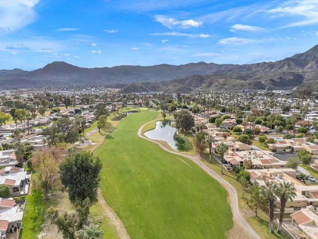 a view of a lake with a mountain in the background