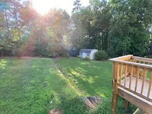 a view of a park with slide