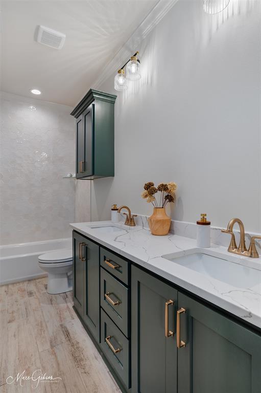 175 Sitka Loop Haughton, LA 71037 - Photo 23 of 28 a bathroom with a sink double vanity granite tub and a mirror