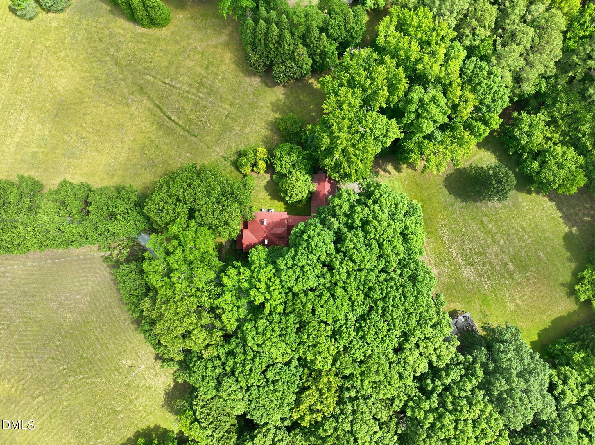 2102 Bahama Road Bahama, NC 27503 - Photo 64 of 66 Aerial showing drive on left