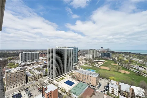 an aerial view of city