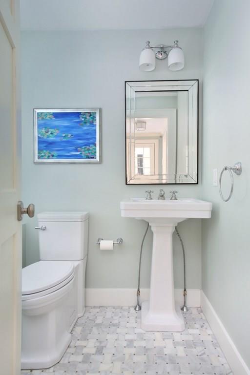 76 Alban Road Newton, MA 02468 - Photo 9 of 19 a bathroom with a toilet sink and mirror