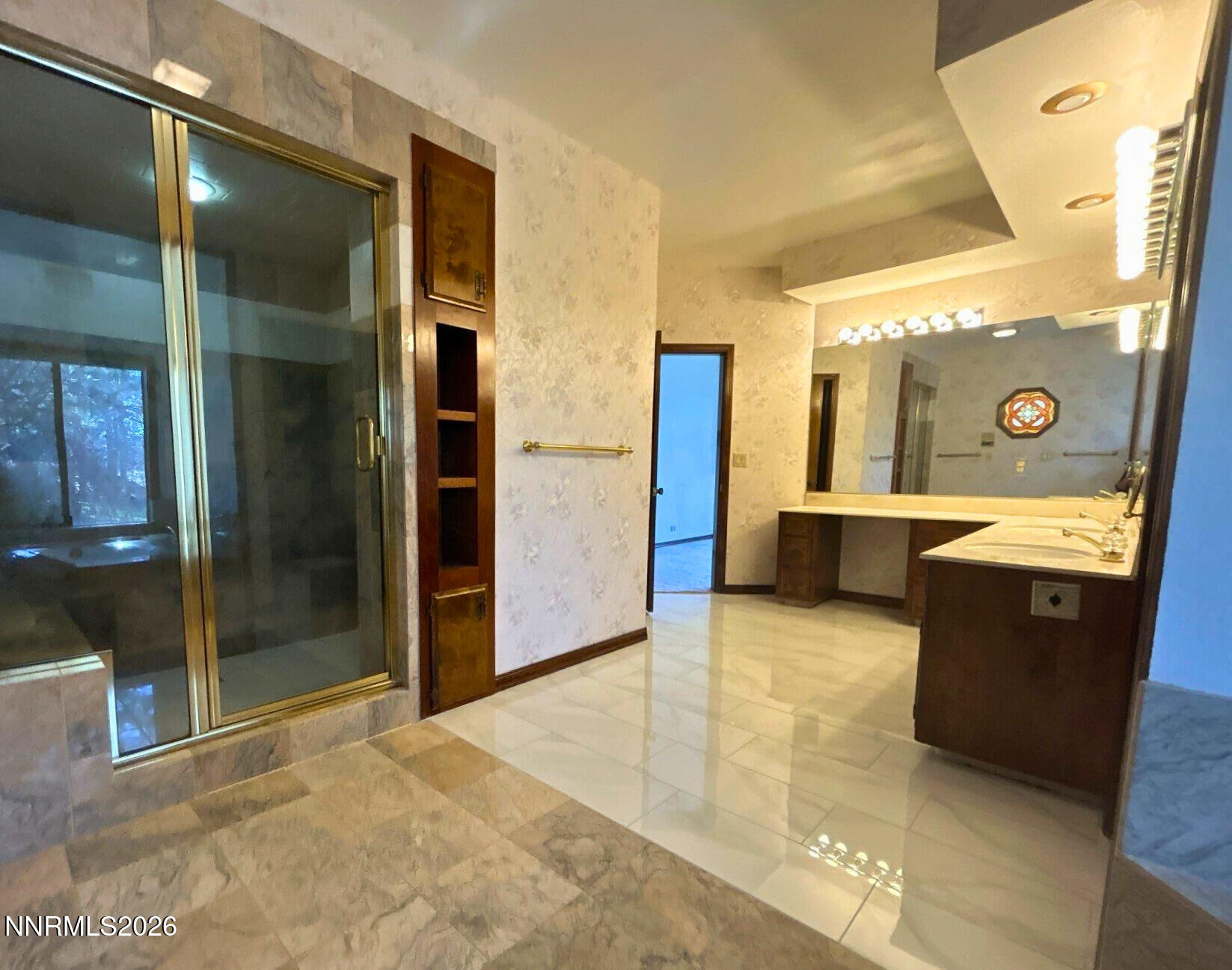 2795 West Lake Ridge Reno, NV 89519 - Photo 14 of 31 a view of a bathroom with sink shower and mirror