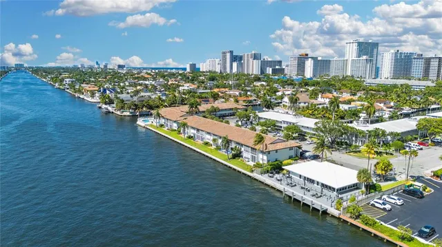 a view of a city with tall buildings