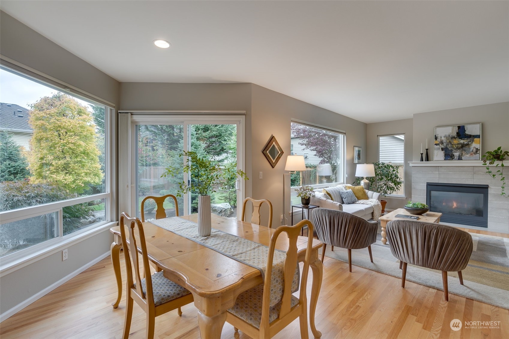 20022 27th Drive Southeast Bothell, WA 98012 - Photo 19 of 37 a view of a dining room with furniture window and wooden floor