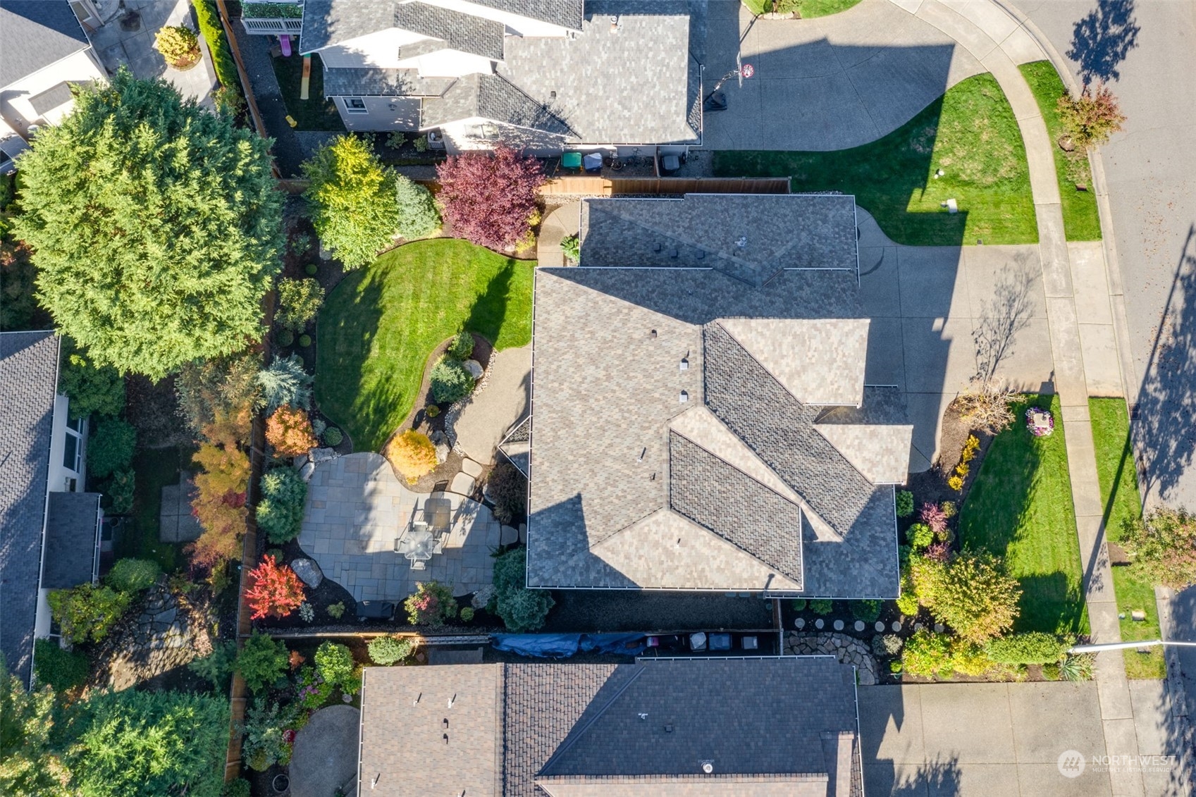 20022 27th Drive Southeast Bothell, WA 98012 - Photo 36 of 37 an aerial view of a house with a yard and garden