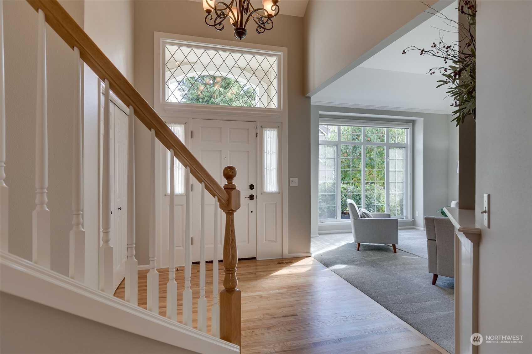20022 27th Drive Southeast Bothell, WA 98012 - Photo 5 of 37 a view of an entryway with wooden floor and stairs
