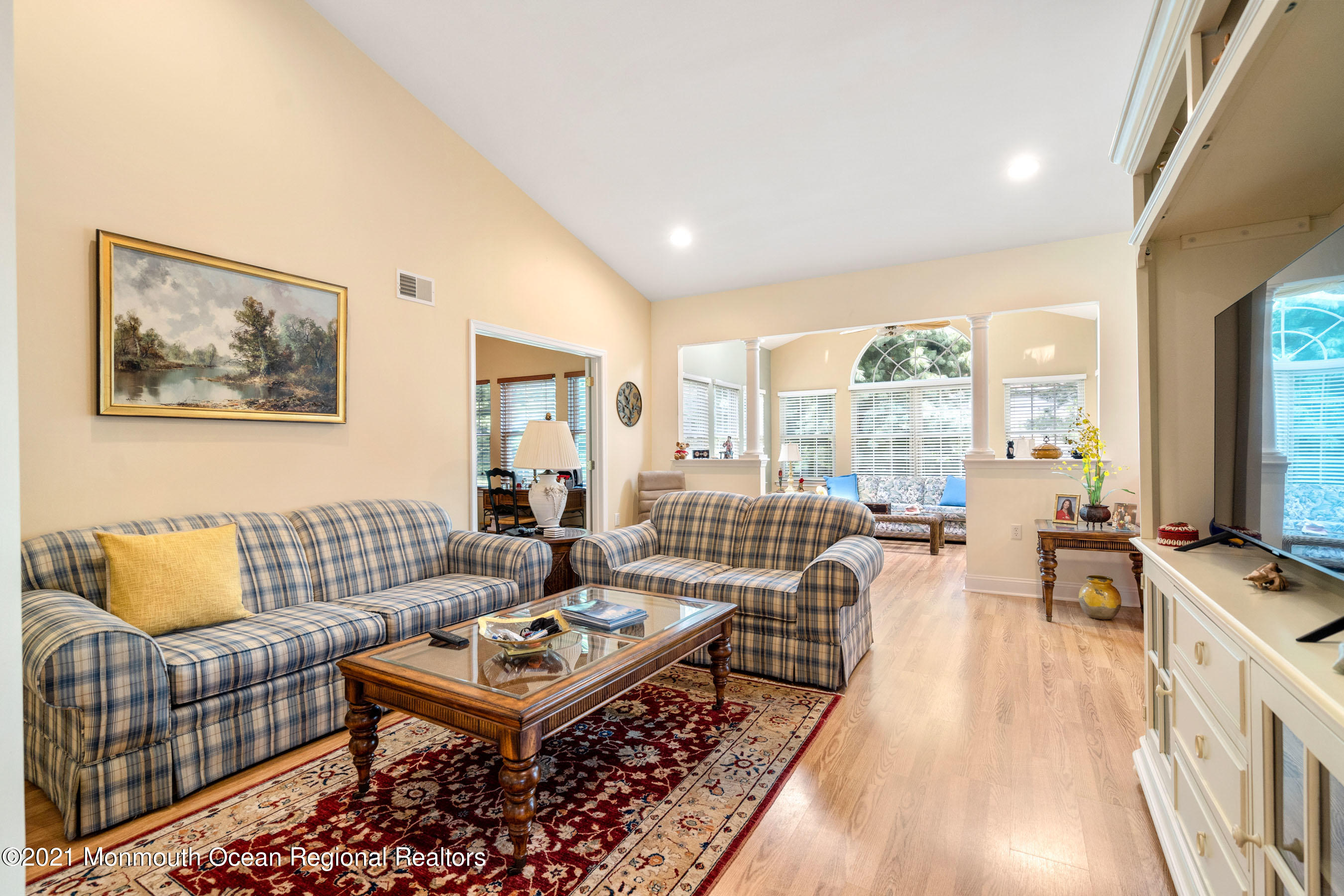 7 Millstone Way Waretown, NJ 08758 - Photo 13 of 45 a living room with furniture and a flat screen tv