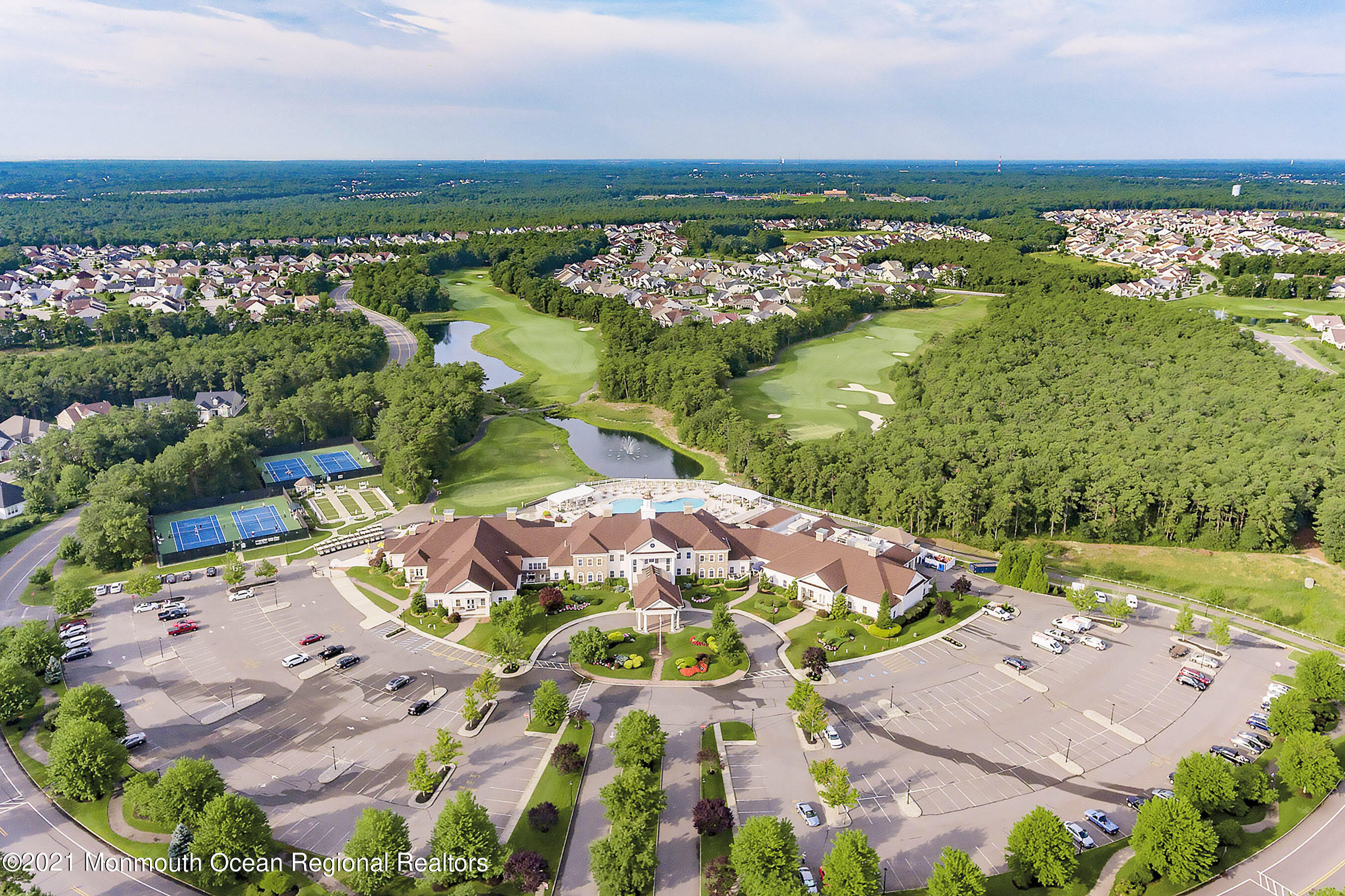 7 Millstone Way Waretown, NJ 08758 - Photo 43 of 45 an aerial view of a house with garden space and outdoor space