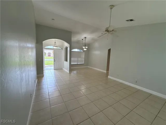 a view of a hallway with a shower