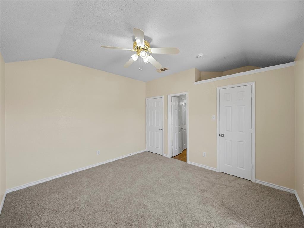 741 Aspen Court Allen, TX 75002 - Photo 37 of 40 Back bedroom featuring Fresh paint, carpet and ceiling fan