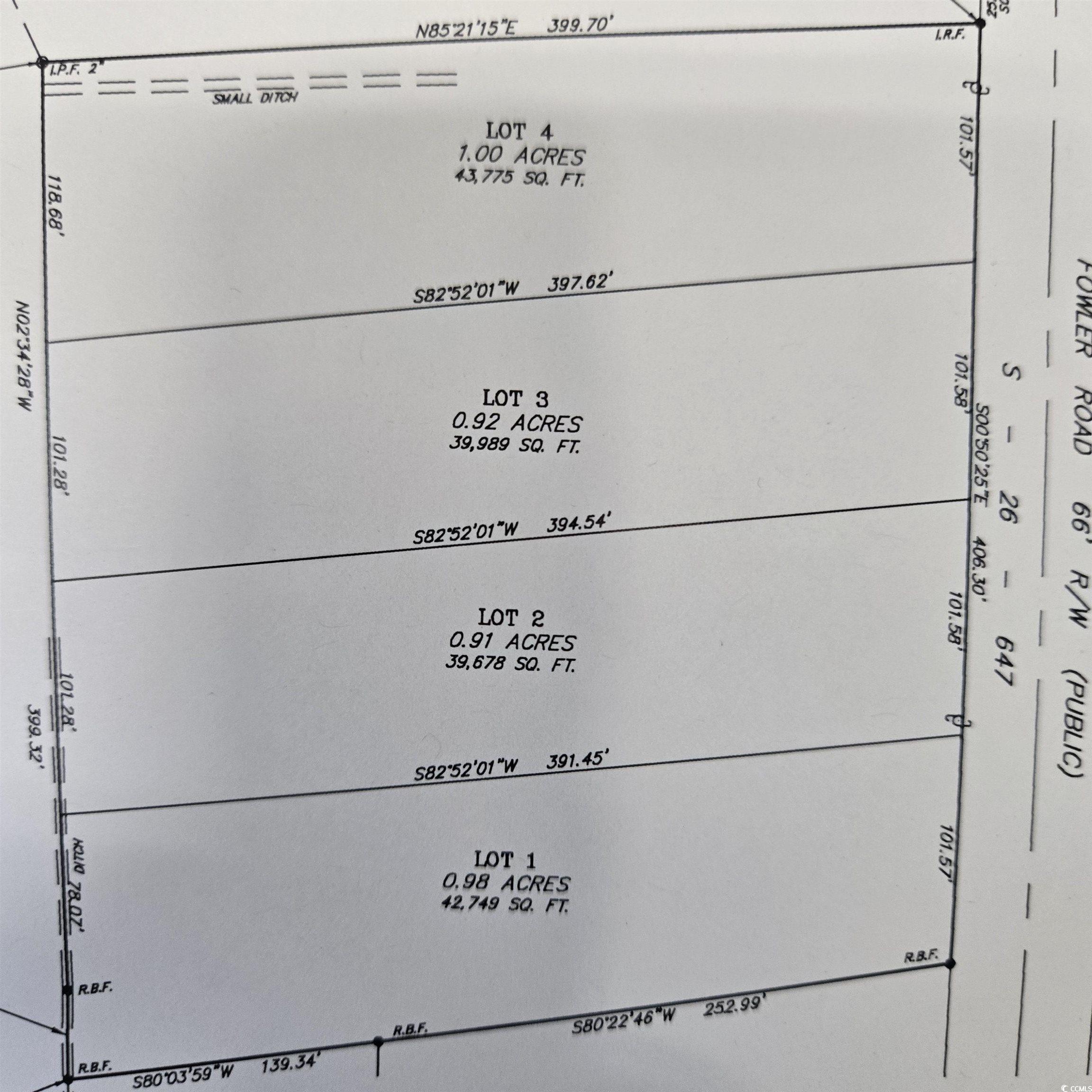 3025-3029 Fowler Road Loris, SC 29569 - Photo 6 of 6 Map showing property parcels