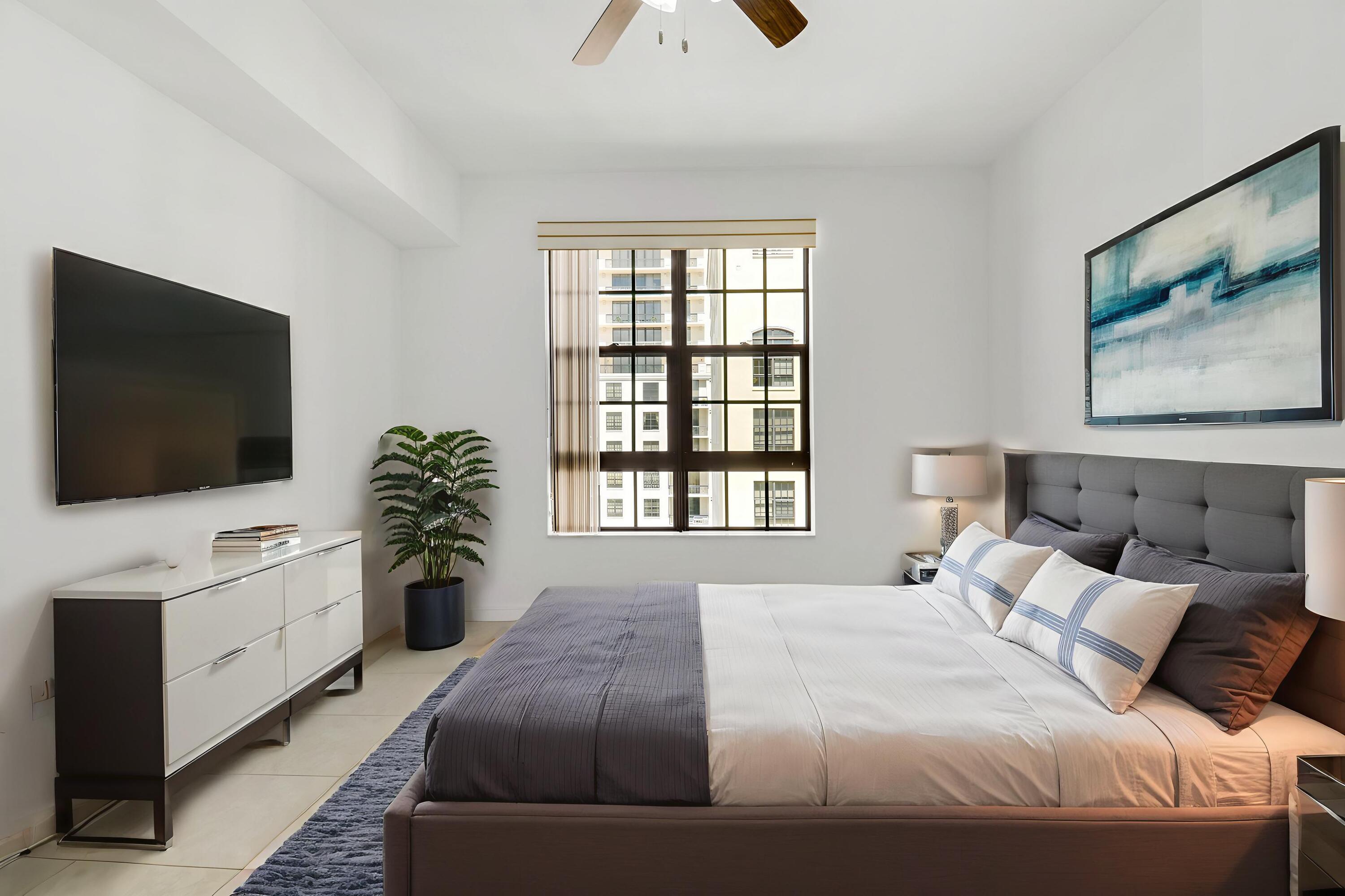 801 South Olive Avenue, Unit 1523 West Palm Beach, FL 33401 - Photo 19 of 38 Virtually Staged Bedroom