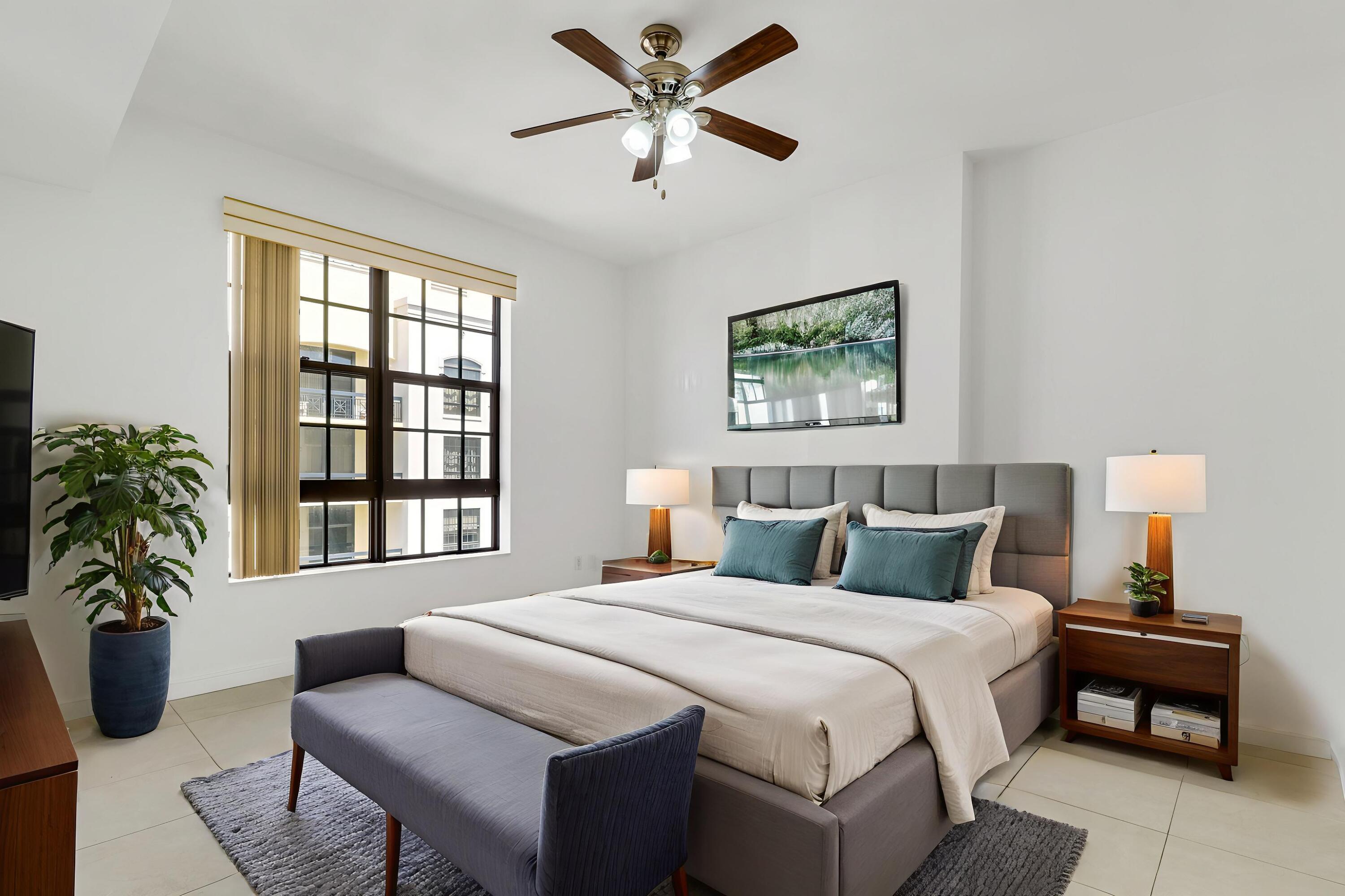 801 South Olive Avenue, Unit 1523 West Palm Beach, FL 33401 - Photo 21 of 38 Virtually Staged Bedroom