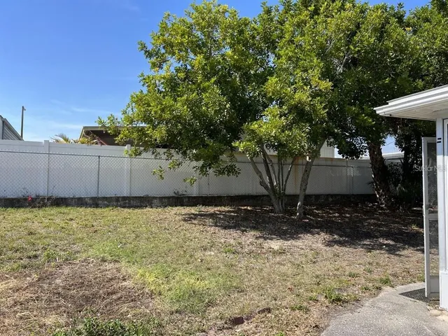 a backyard of a house