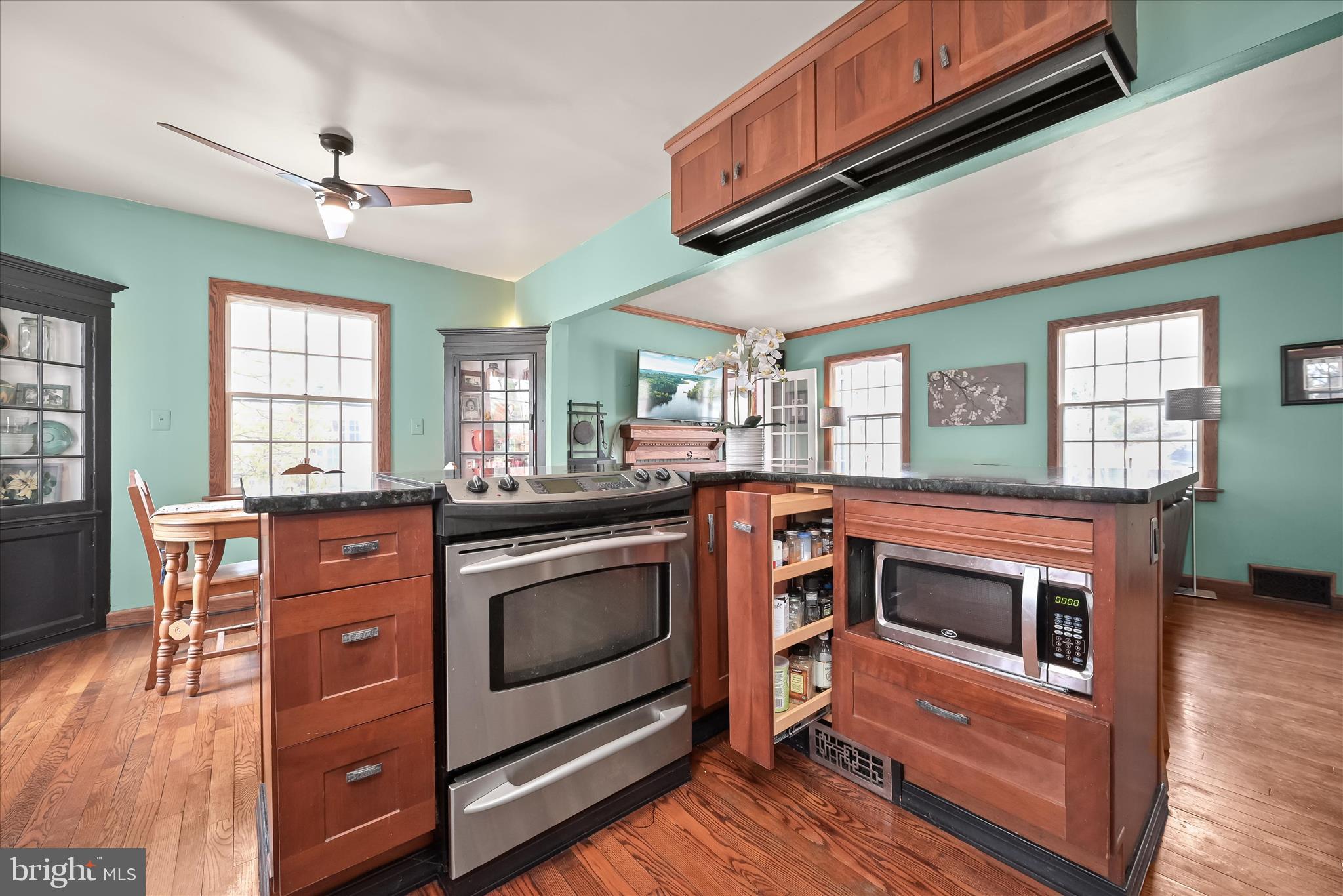 6715 Queens Chapel Road University Park, MD 20782 - Photo 18 of 51 Island with stove & pull-out spice rack