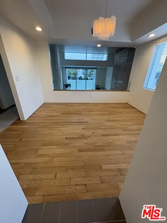 a large room with window