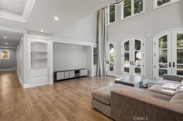 a view of a living room and a window