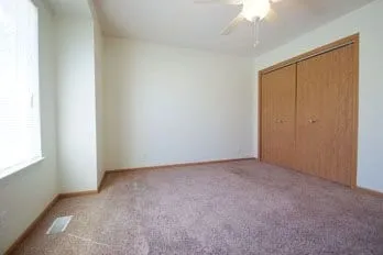 an empty room with a natural light