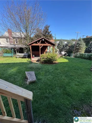 a view of a balcony with an outdoor space