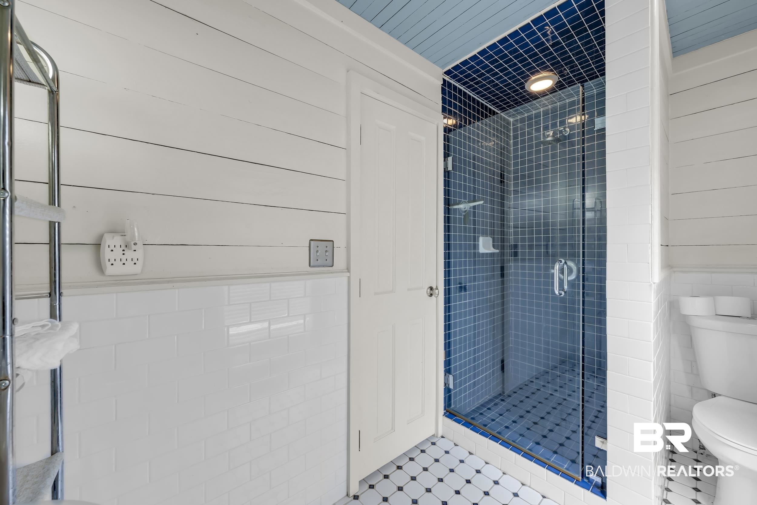 13232 Mary Ann Bch Road Fairhope, AL 36532 - Photo 34 of 79 Full bath with wood walls and a stall shower