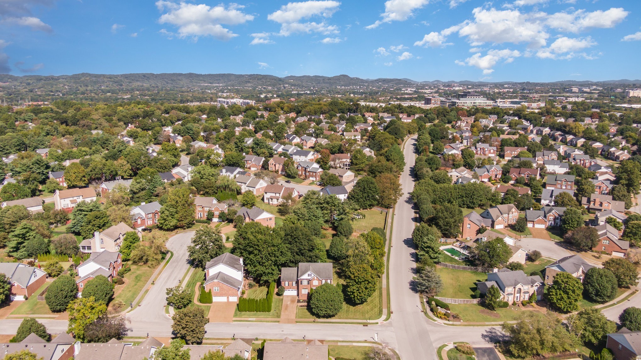 224 Logans Circle Franklin, TN 37067 - Photo 40 of 41 an aerial view of residential houses with outdoor space and trees
