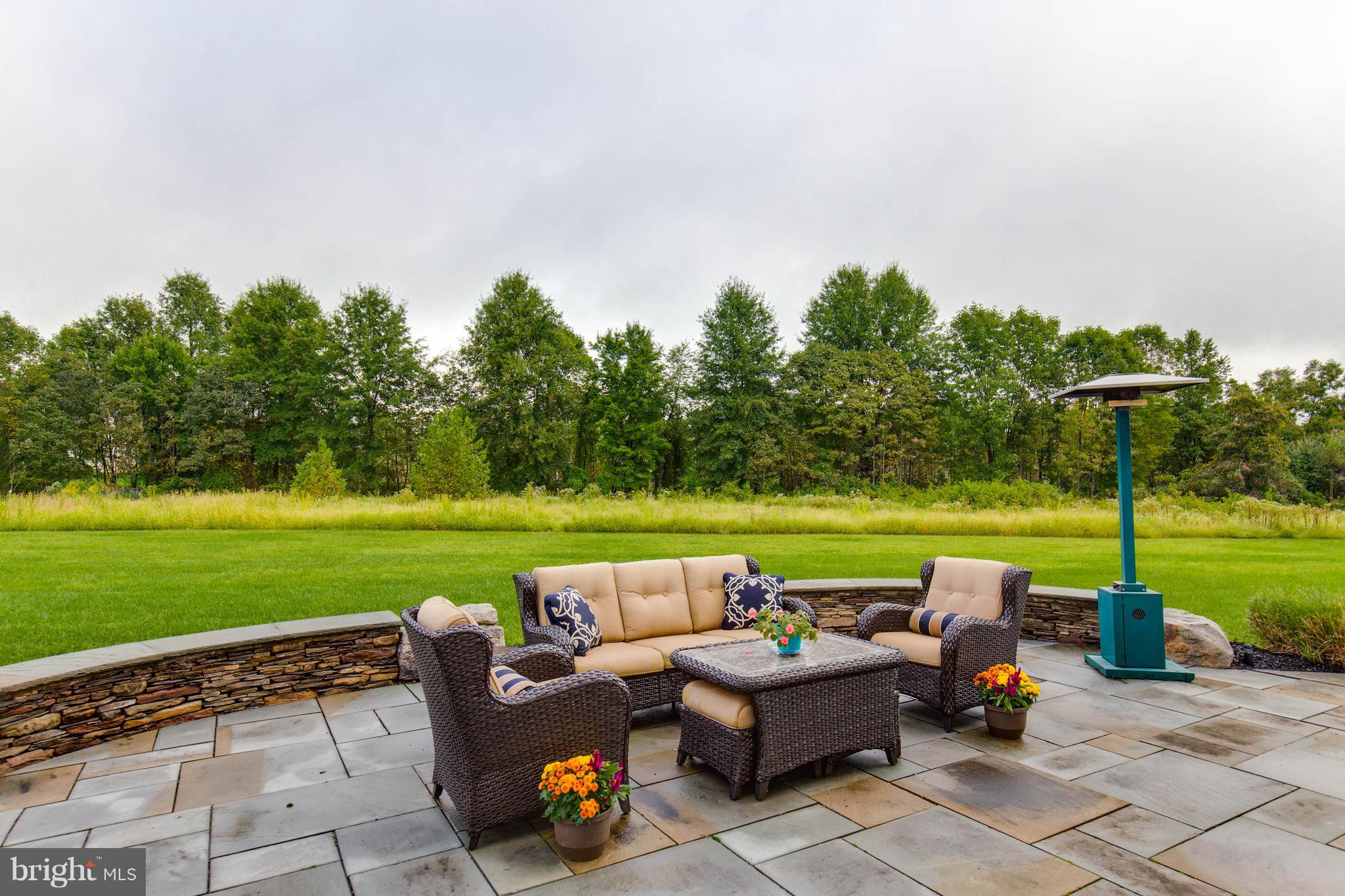 41848 Rawnsley Drive Ashburn, VA 20148 - Photo 27 of 30 Slate Patio with Built-in Seating Backing to Trees