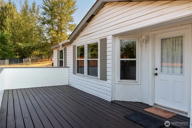 a view of a house with wooden floor