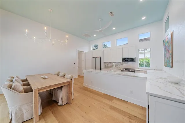 a building view with a garden