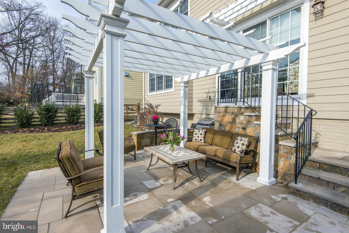 6002 Wilmett Road Bethesda, MD 20817 - Photo 28 of 30 Patio with Pergala