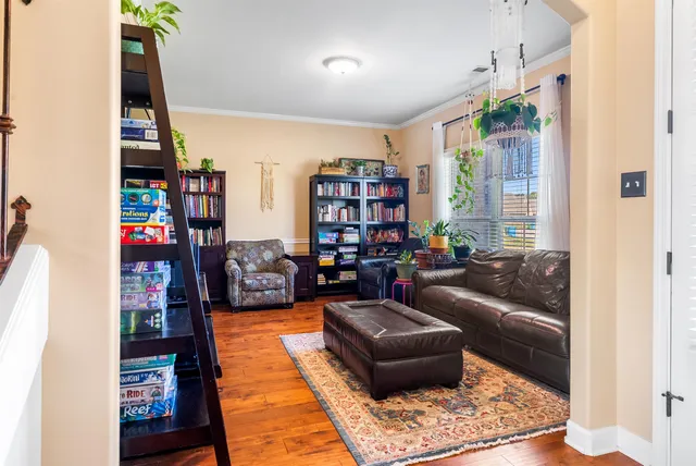 a living room with furniture and a couch