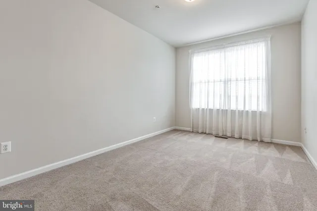 an empty room with an entryway