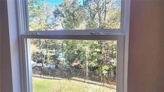 a view of backyard from window