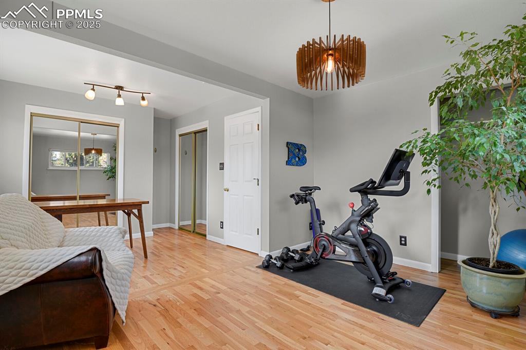 1417 Prairie Road Colorado Springs, CO 80909 - Photo 16 of 34 a view of a room with gym equipment