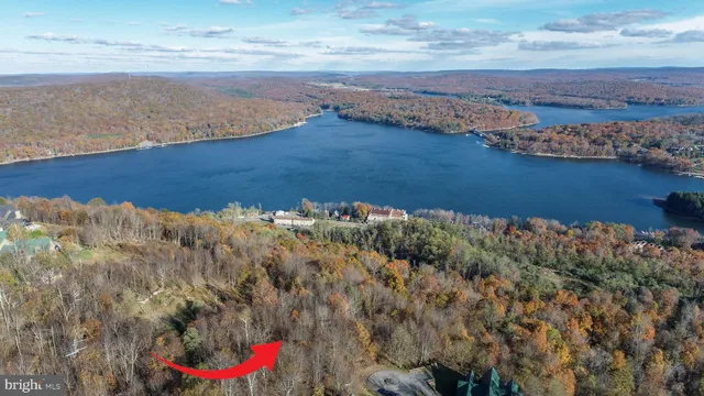 an aerial view of a houses with ocean view