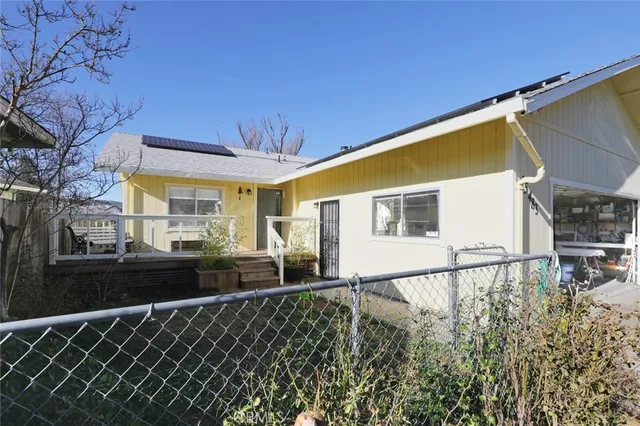 a balcony view with a garden space