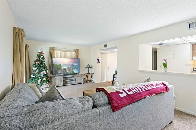 a living room with furniture and a couch