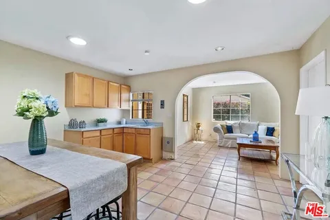 a kitchen with sink and tub