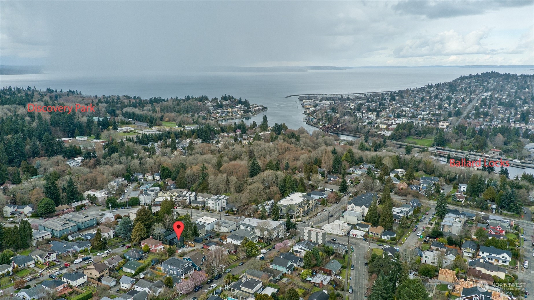 4256 33rd Avenue West Seattle, WA 98199 - Photo 24 of 24 an aerial view of a city