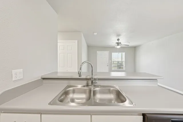 a close view of sink and tap