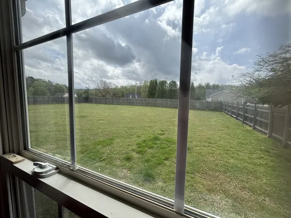 a view of lake from a window