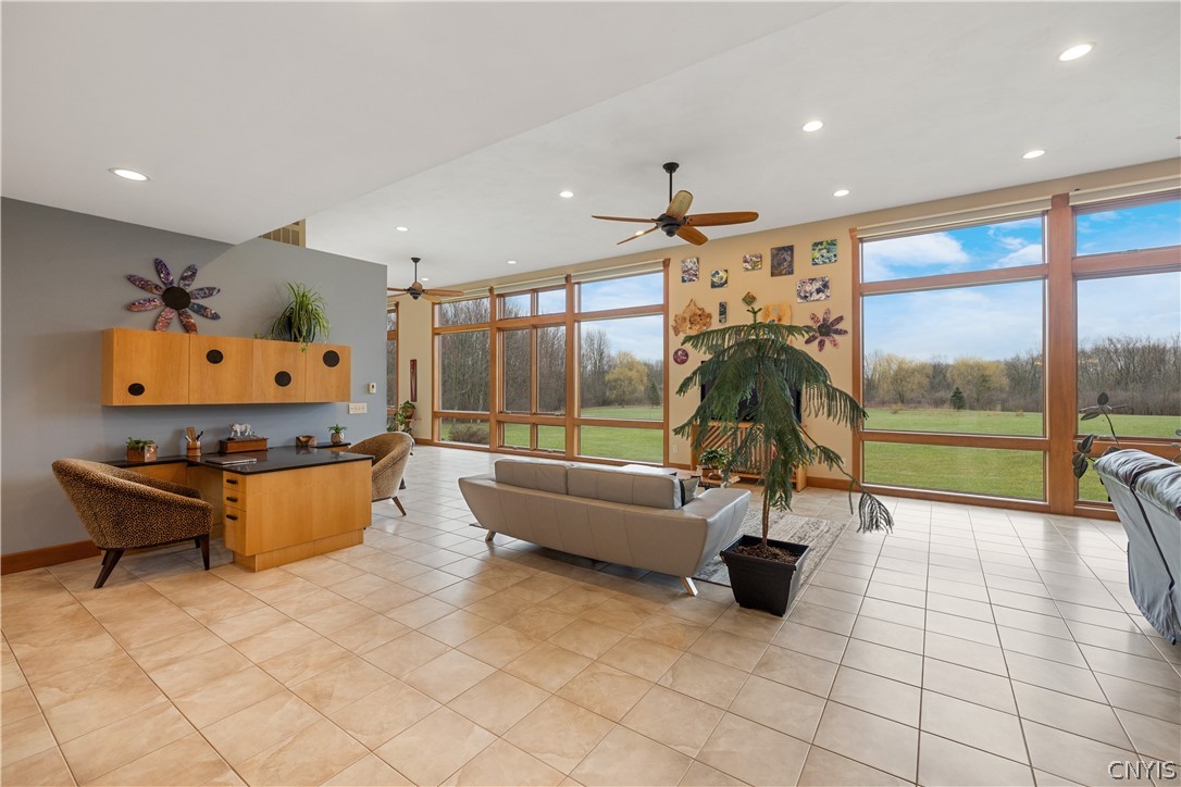 6687 Beach Road Camillus, NY 13209 - Photo 18 of 50 Desk and cupboards are built in. Look at that view