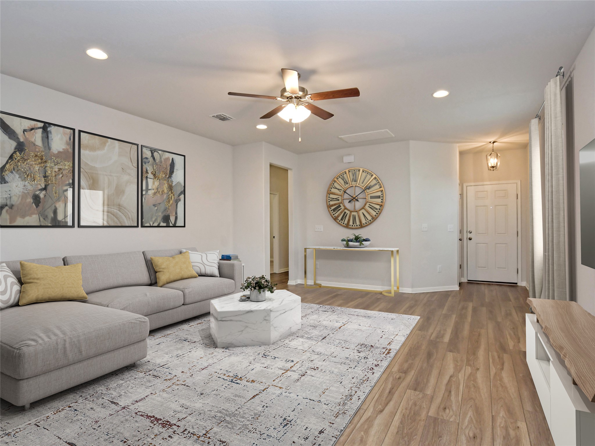 180 Madrid Kyle, TX 78640 - Photo 5 of 32 a living room with furniture and a large window