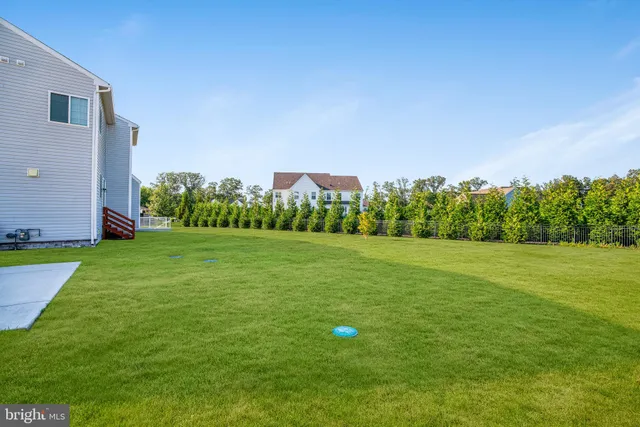 a view of a green field with clear sky