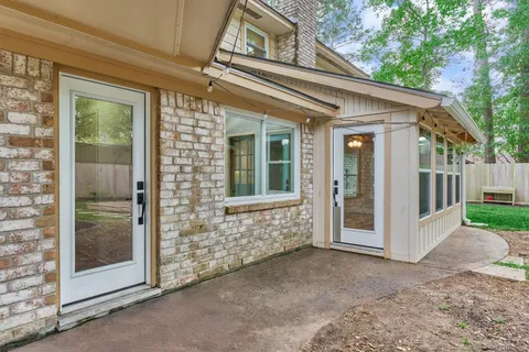 a view of front door of house