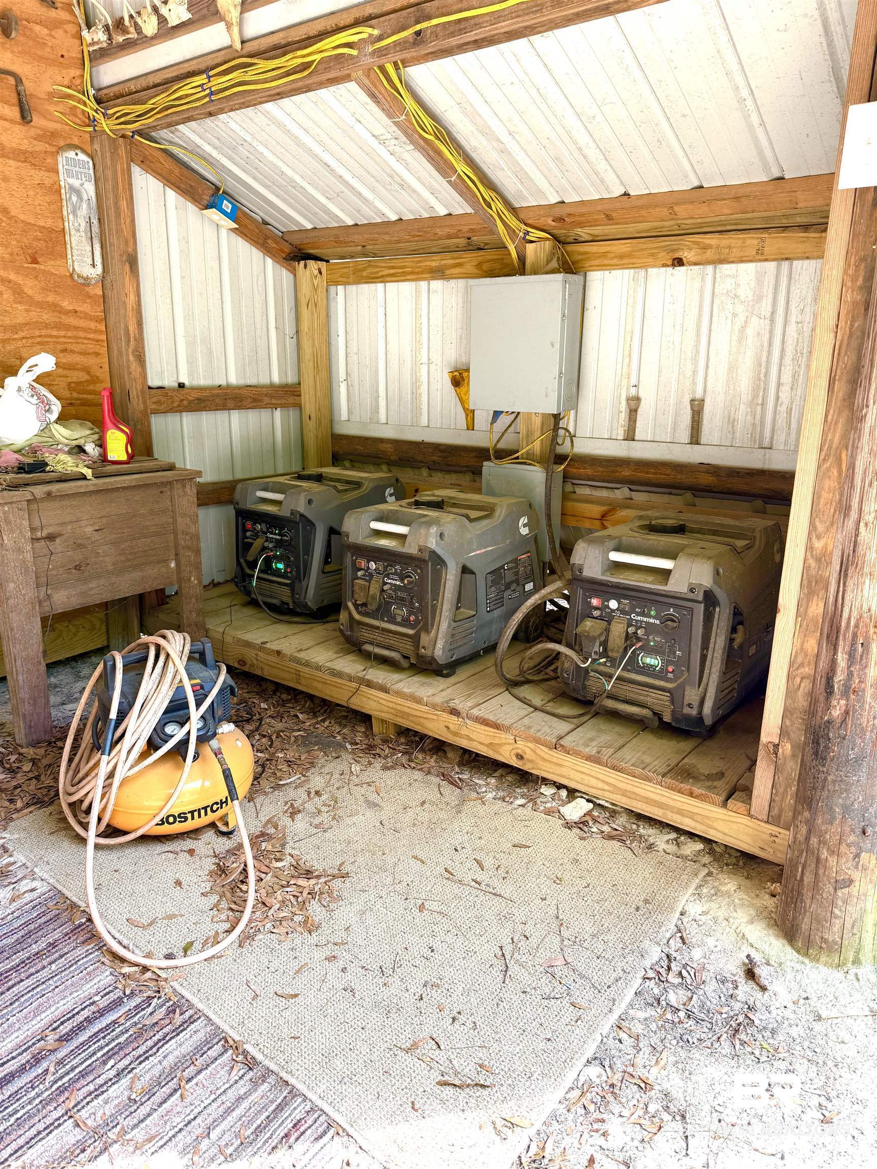 1 Mason Ferry Road Citronelle, AL 36522 - Photo 15 of 40 Outdoor utility shed with a corrugated metal roof and wood-frame construction
