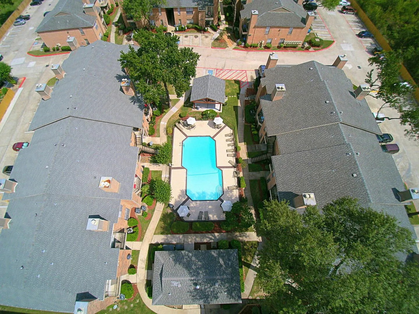 1230 Farm To Market 1960 Bypass Road East, Unit 415 Humble, TX 77338 - Photo 6 of 20 an aerial view of a house with outdoor space
