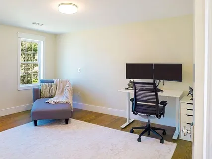 a view of a workspace with a window